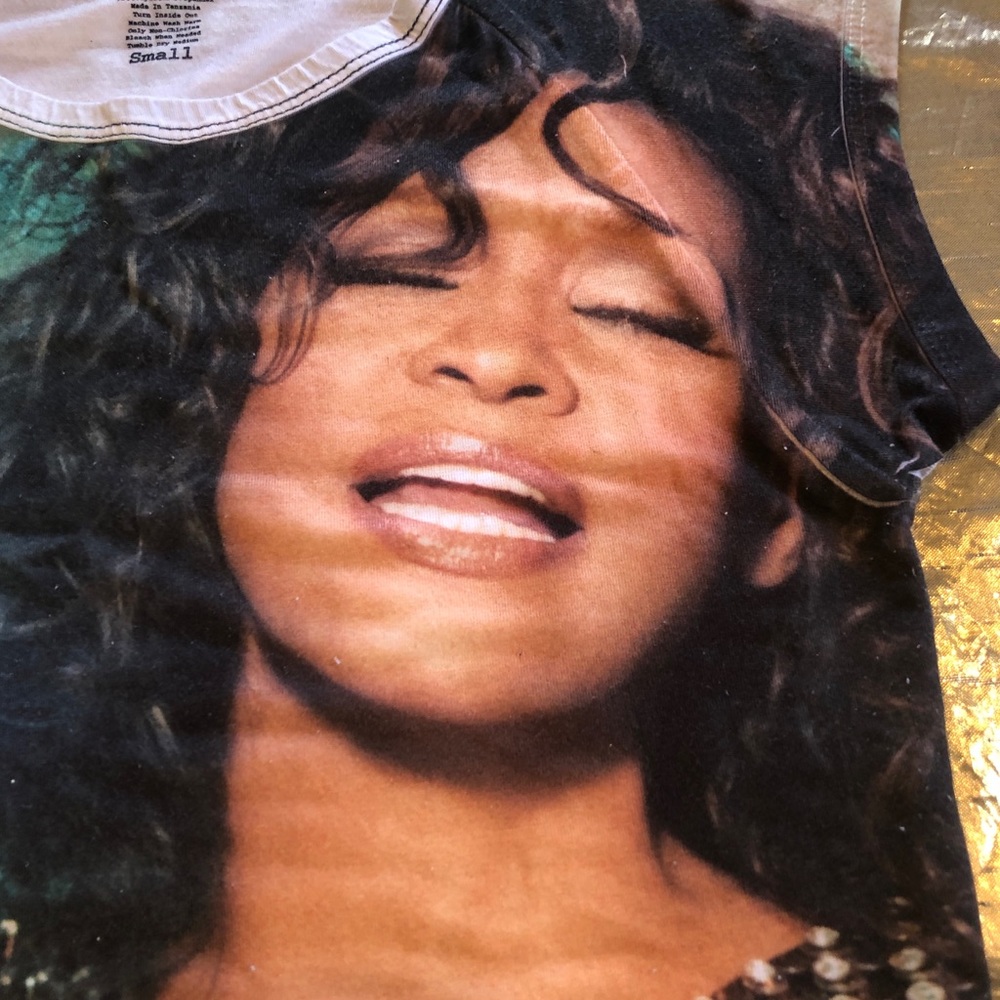 Autographed Whitney Houston T-shirt.